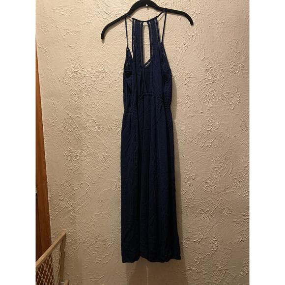 Olive‎ & Oak Navy Blue V Neck Sleeveless Maxi Dress Long Womens Size Small - Picture 5 of 6